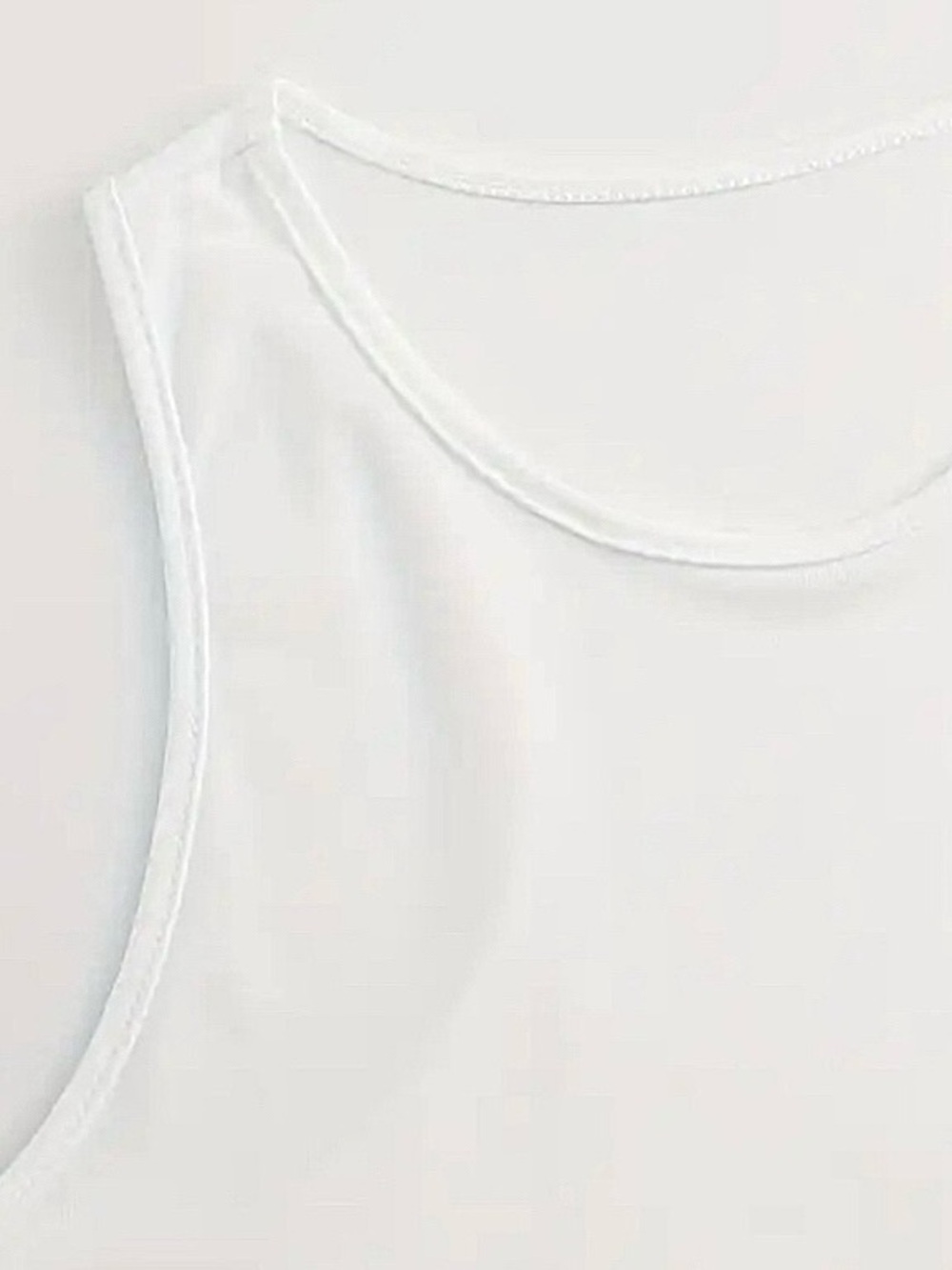 NWOT MEDIUM Summer Vibes Rainbow Palm Graphic Tank Top - White - Picture 3 of 5